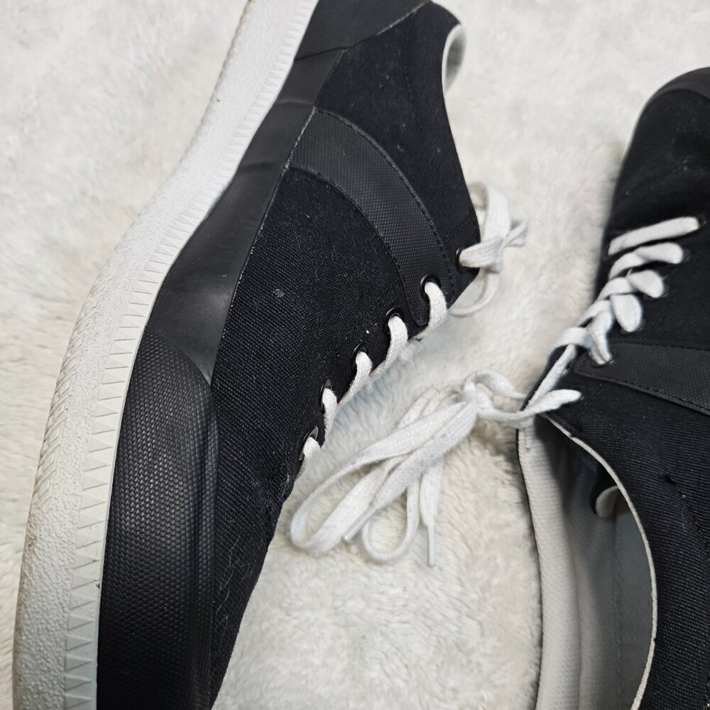 Hunter Black Canvas White Low Top Sneakers Men 12 Casual Classic Everyday Basic - Picture 8 of 8